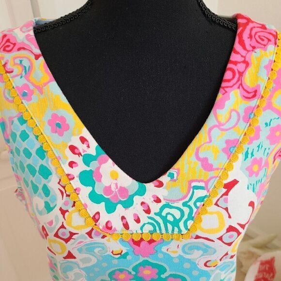 Talbots Women's Medallion Interlock Paisley Shift Dress Size MP - Picture 5 of 13